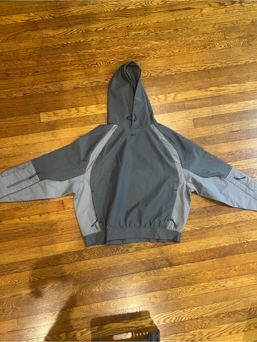 NWT Nike Tech Dri-FIT Shori Knit Utility Hoodie - Iron Grey L (oversized)